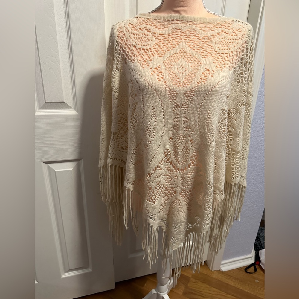 Beautiful soft butterfly knit poncho